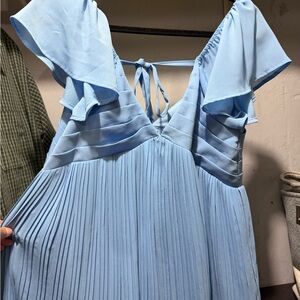 Lulu's Light Blue Backless Dress